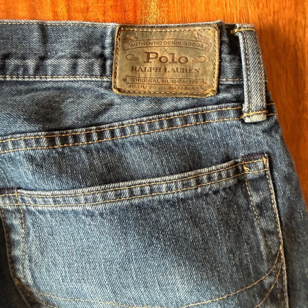 Polo Ralph Lauren‎ Men's Blue Hampton Relaxed Straight Leg Jeans Size 36x32